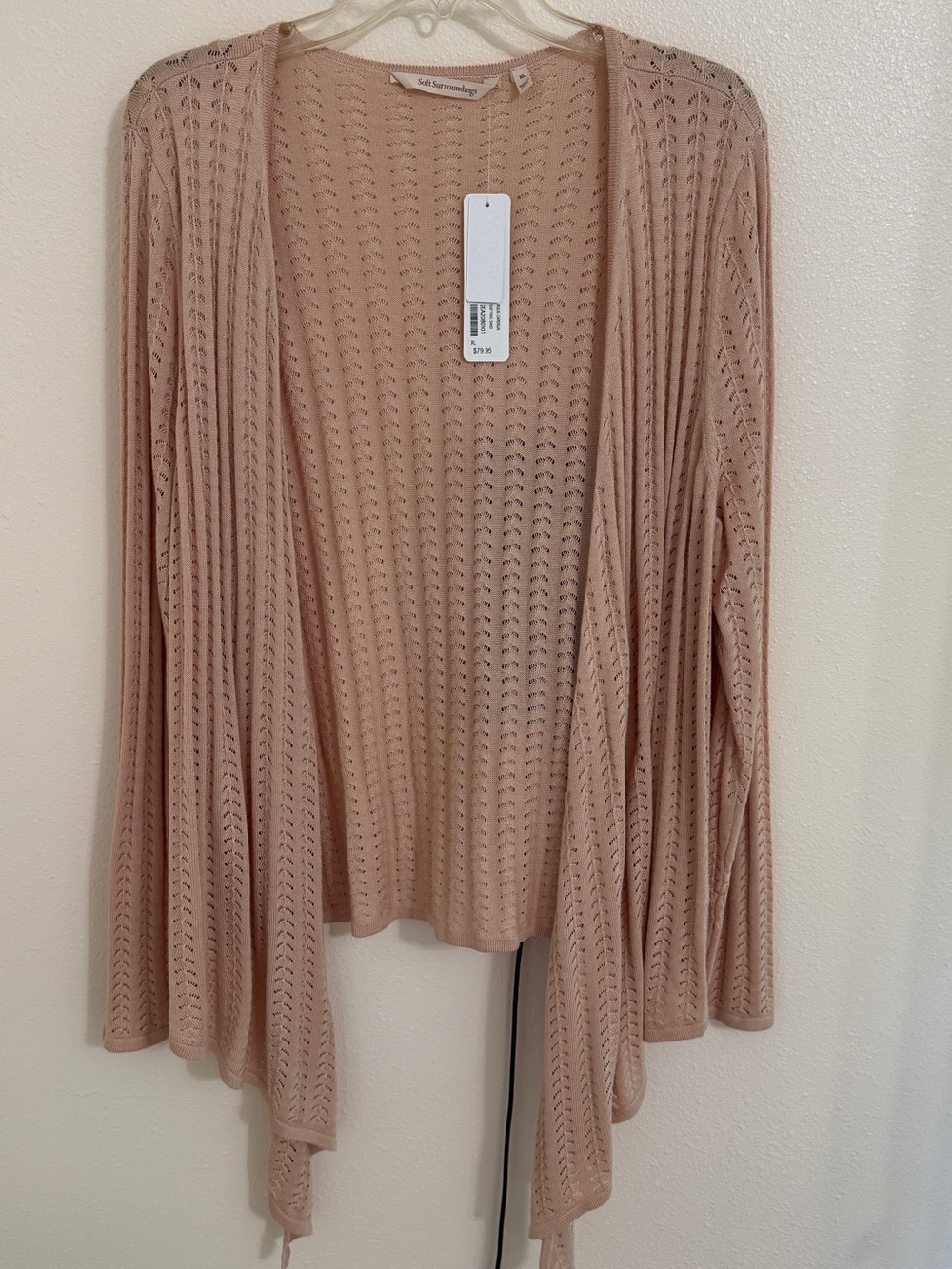 Soft Surroundings Blush Open-Front Knit Cardigan - Picture 2 of 10